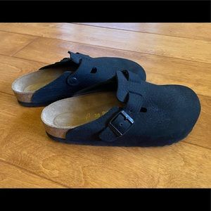 Black Leather Birkenstock Boston size 38 7
